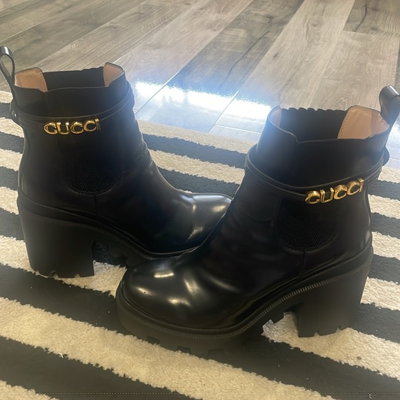 Black Gucci Platform Booties - Picture 7 of 7